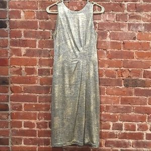 Sleeveless, Metallic Gold Dress, Size 2